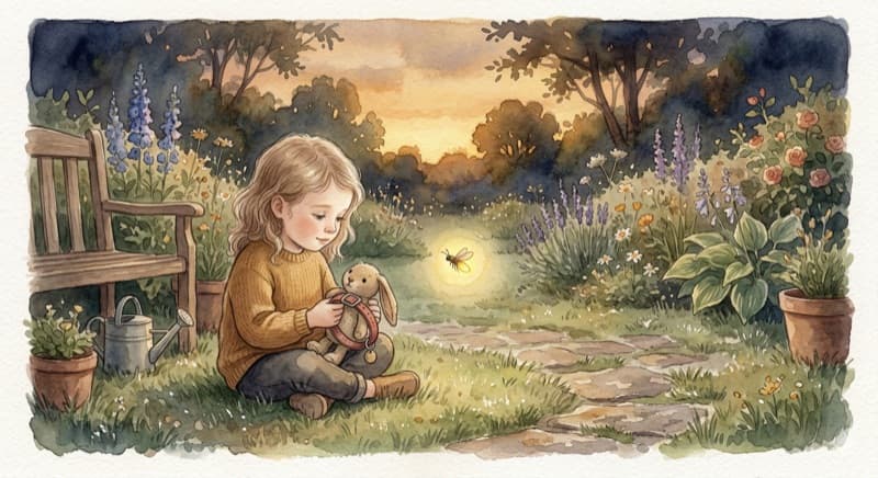 A child saying goodbye to a pet