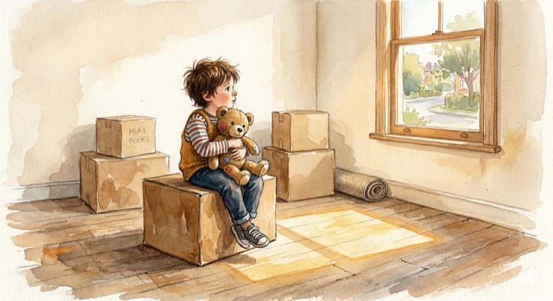 A family moving to a new home