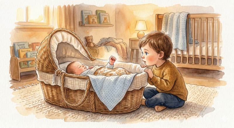 A new baby sibling arriving